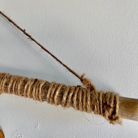 36” x 24” coconut shell and bamboo indoor wind-chime/wall decor/wall hanging - Picture 4 of 5